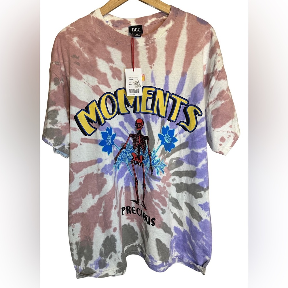 BOC Multicolor Tie-Dye T-Shirt with Skeleton Graphic